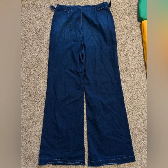 MOTHER The Cinch Roller Sneak French Electro Jeans Anthropologie - Picture 5 of 14